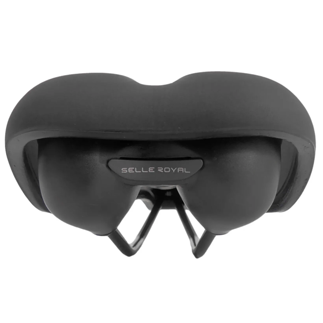 Selle Royal Zwart sport fietszadel Rio athletic met gel, centrale uitsparing en strop voor montage