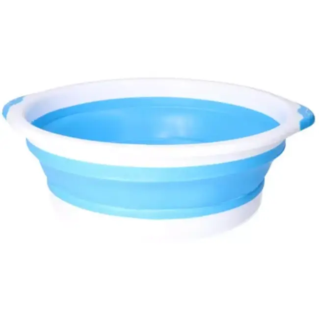 Benson Teil opvouwbaar siliconen 30 cm - maat 31x 11 cm - wit + blauw - PP + TPE - 31x 11 cm