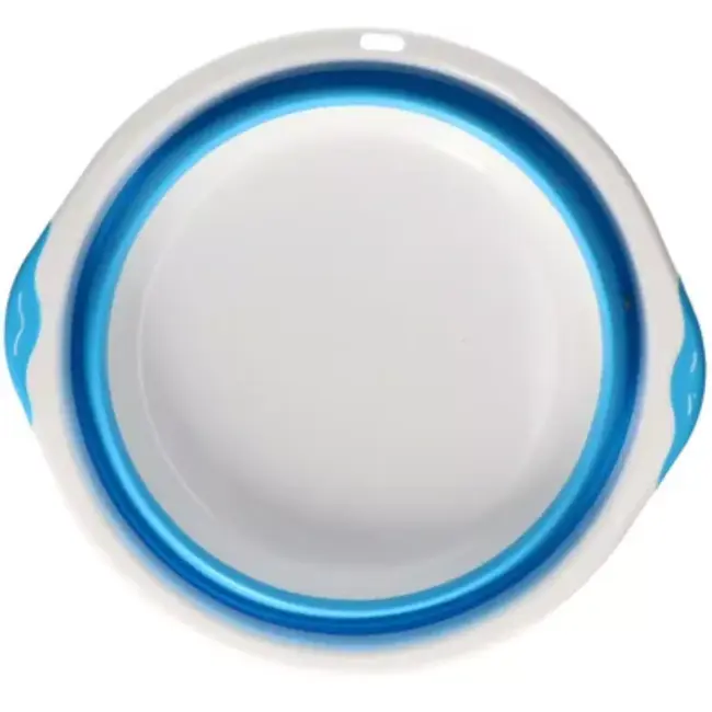 Benson Teil opvouwbaar siliconen 30 cm - maat 31x 11 cm - wit + blauw - PP + TPE - 31x 11 cm