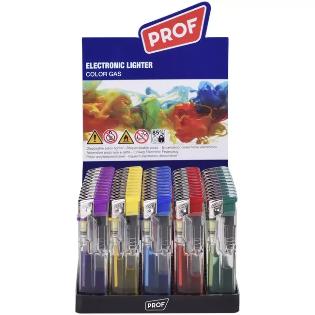Prof Aansteker color gas - 50 stuks