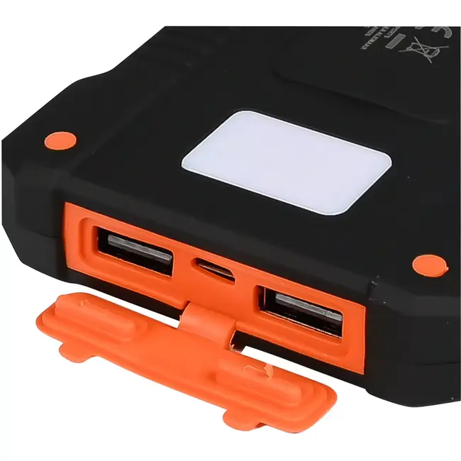 Benson Powerbank 5000 mAh met zonnepaneel - Compact - 7,5 x 1,8 x 13,7 cm