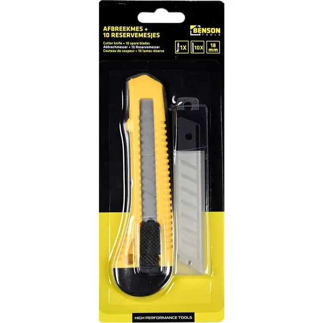 Benson Afbreekmes 9 mm + 10 reservemessen - 147 mm