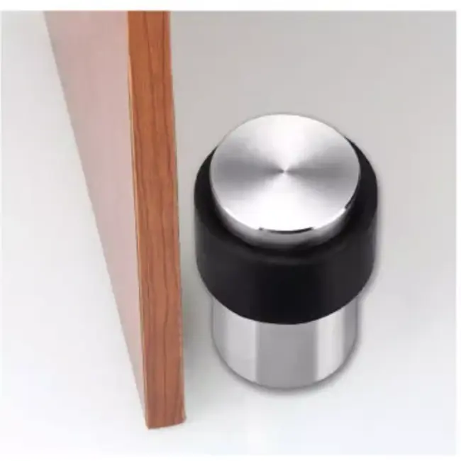 Benson Deurstopper Zilver - 40 mm - 30 mm - zink met nikkel coating en rubber