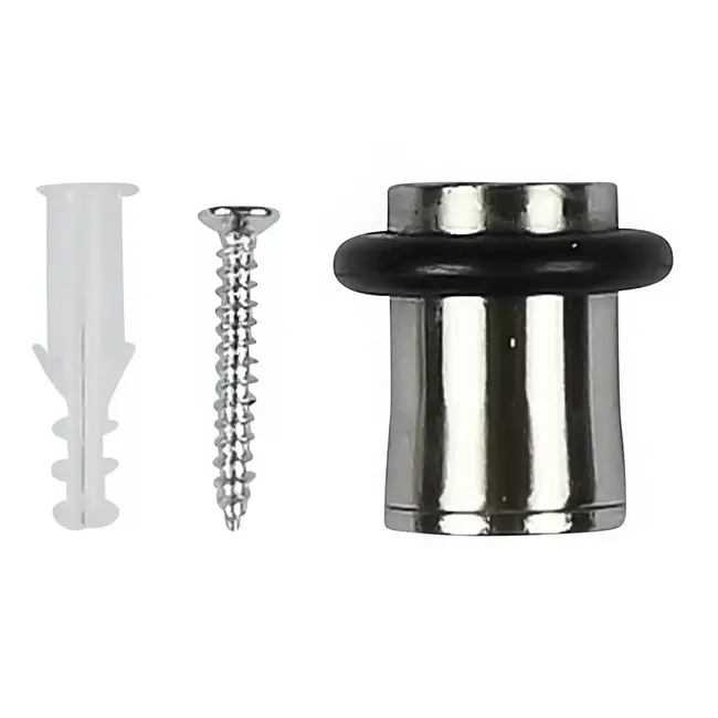 Benson Deurstopper mini Zilver - 27,5 mm - 26,5 mm - Zink met nikkel coating en rubber