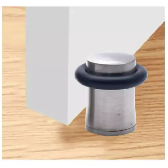 Benson Deurstopper mini Zilver - 27,5 mm - 26,5 mm - Zink met nikkel coating en rubber