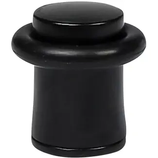 Benson Deurstopper mini zwart - 27,5 mm - 26,5 mm - Zink met poedercoating en rubber