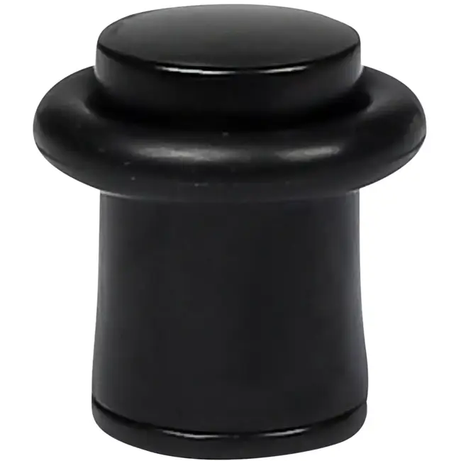 Benson Deurstopper mini zwart - 27,5 mm - 26,5 mm - Zink met poedercoating en rubber