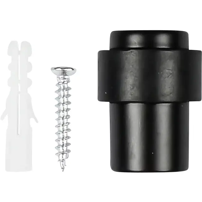 Benson Deurstopper zwart - 40 mm - 30 mm - Zink met poedercoating en rubber
