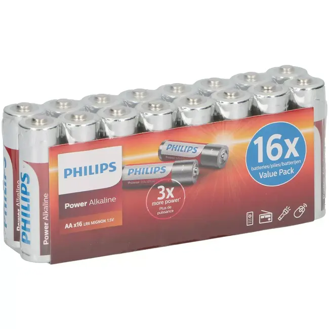 Philips AA batterijen 16 stuks - 9 v - voor elektrische klussen - voor montage en aansluiting