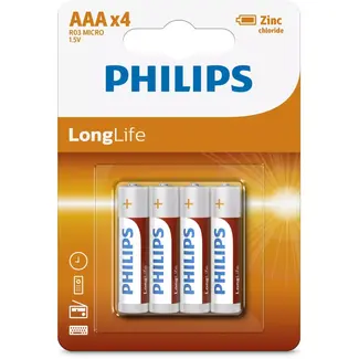 Philips Longlife batterijen 4 stuks - 9 v - 4 stuks - voor elektrische klussen - voor montage en aansluiting