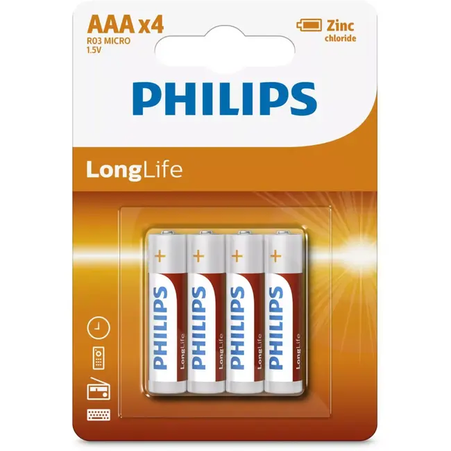 Benson Philips Longlife AAA batterijen 4 stuks