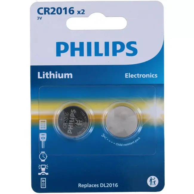 Philips CR2016 2-delig - 9 v - voor elektrische klussen - voor montage en aansluiting - voor nette installatie en veilig gebruik