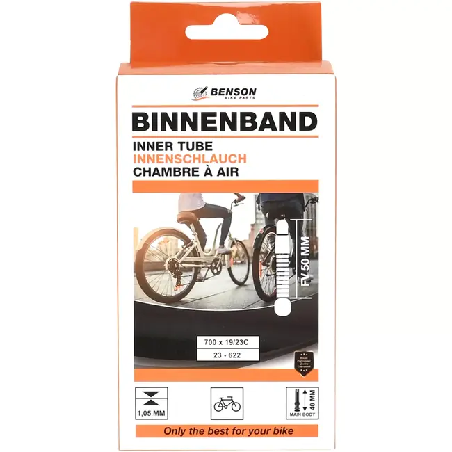 Benson Binnenband 28 x 1-1/2 butyl PAHS - 100% kwaliteit - volledig gemaakt van butylrubber