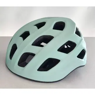 Benson Fietshelm volwassenen met verlichting mint groen M - maat M - 54-58 cm - mint groen mat - kunststof - met ventilatiegaten - verstelbaar