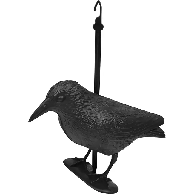 Benson Zwarte vogelverschrikker-  kraai van 35 cm - tuin, balkon, dak en caravan