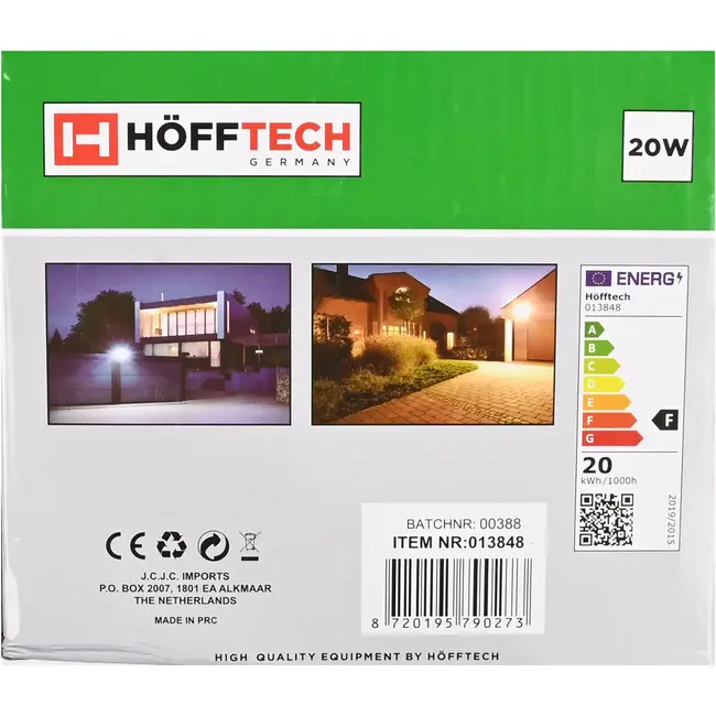 Höfftech LED straler ultra flat 20 W - 220-240 V - IP65