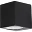 Hofftech Vierkante zwarte wandlamp met GU10-fitting en IP65