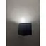 Hofftech Vierkante zwarte wandlamp met GU10-fitting en IP65