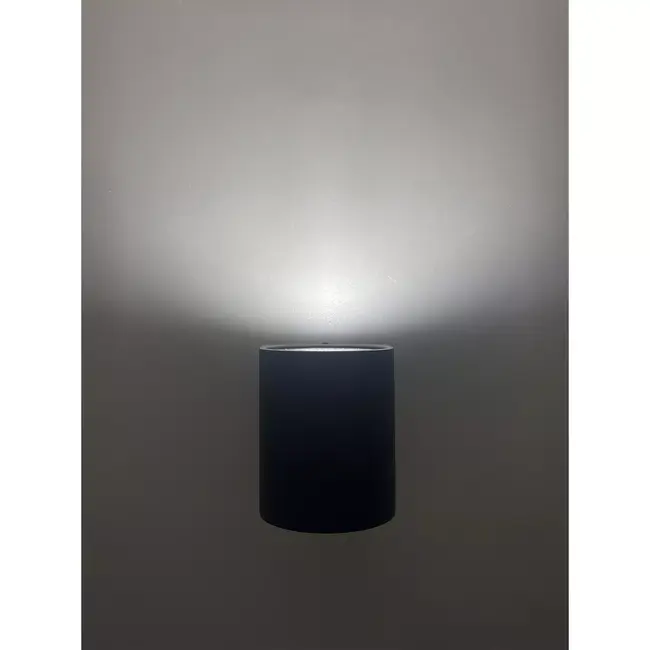 Benson Wandlamp rond IP65 - zwart - aluminium - 30 cm