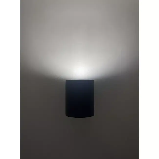 Benson Wandlamp rond - zwart - aluminium - 30 cm