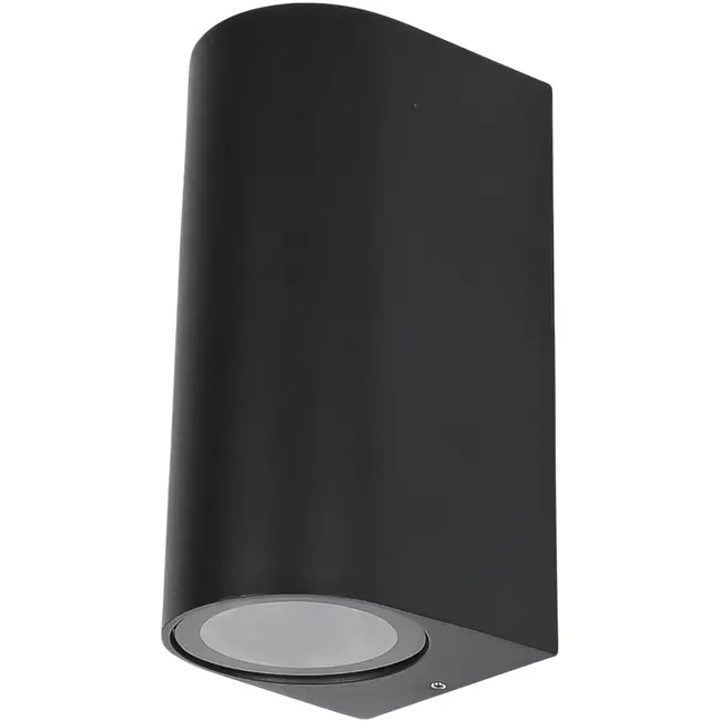 Hofftech Ronde hoge up-down wandlamp met 2 GU10-fittingen en IP65