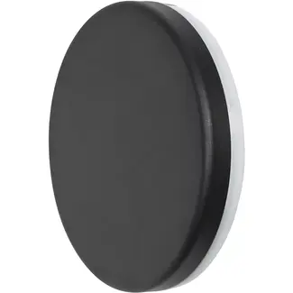 Hofftech Ronde platte wandlamp 10 W zwart met licht aan achterzijde