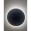 Hofftech Ronde platte wandlamp 10 W zwart met licht aan achterzijde