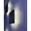 Hofftech Vierkante platte wandlamp 10 W zwart met achterverlichting