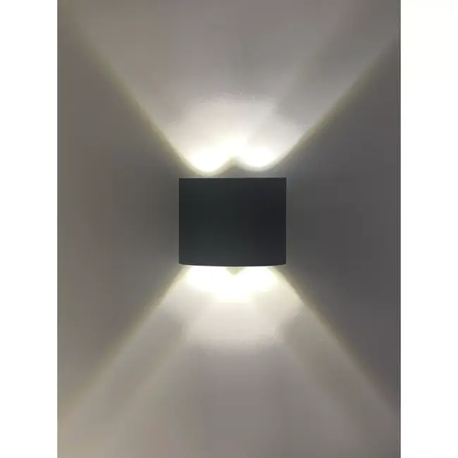 Hofftech Halfronde LED wandlamp 4 W met 2 lampen, IP65 voor buitengebruik