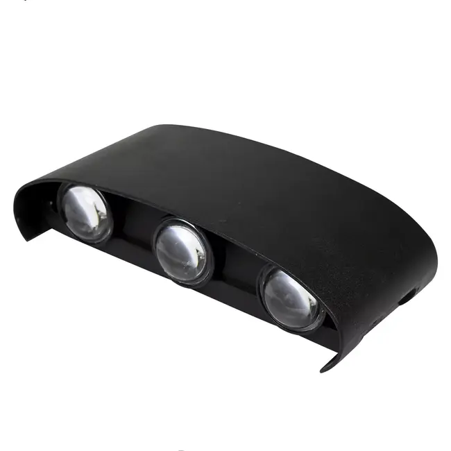 Benson LED Wandlamp half rond up&down light 3 lampen IP65 - 30 cm - 6 W