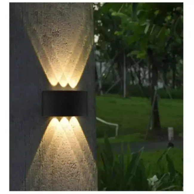 Benson LED Wandlamp half rond up&down light 3 lampen IP65 - 30 cm - 6 W