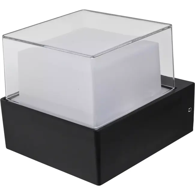 Hofftech Vierkante LED wandlamp 4 W met 3000 K en IP65 voor buiten