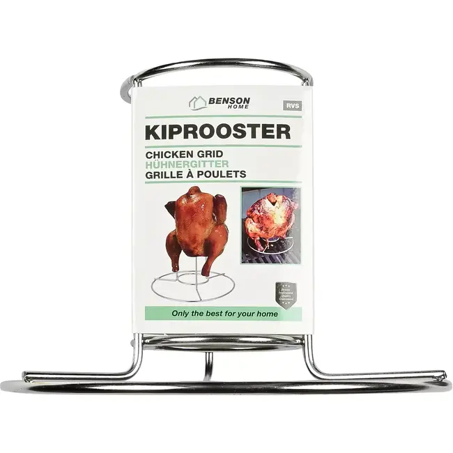 Benson Kiprooster - hoogte 12,5 cm, onderkant Ø 17 cm, cilinder Ø 7,5 cm - RVS - 12,5 cm - Ø 17 cm - Ø 7,5 cm