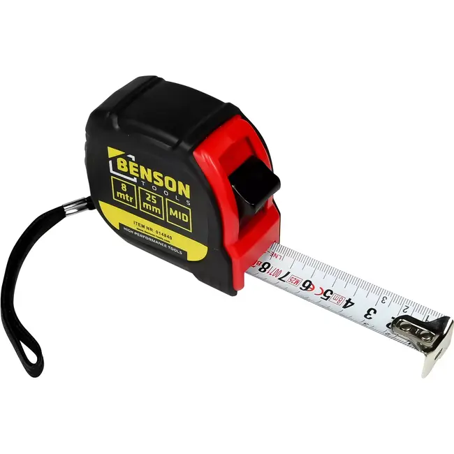 Benson Rolbandmaat 8 meterx 25 mm