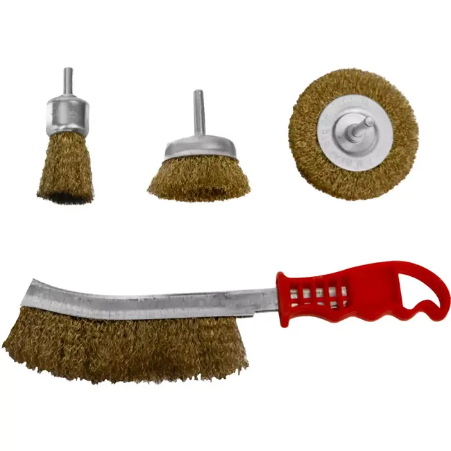 Benson Staalborstel 4-delig - met grip - met optimale controle en grip