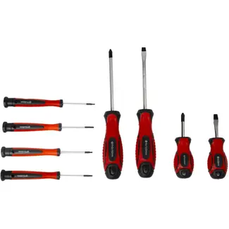 Benson Schroevendraaierset 8-delig - 4 standaard en 4 precisieschroevendraaiers voor montage
