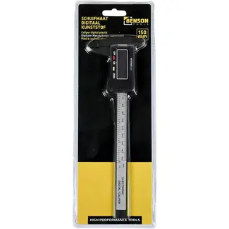 Benson Digitale schuifmaat 150 mm - kunststof met display, mm/inch en nulfunctie voor meetwerk