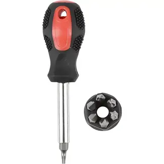 Benson Bitschroevendraaierset 7-delig - 6 wisselbits met houder voor montage, onderhoud en reparatie