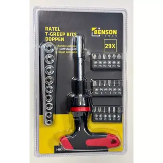 Benson Ratel T-greep bits doppen 29-delig