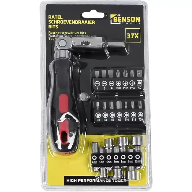 Benson Ratel schroevendraaier bits 37-delig