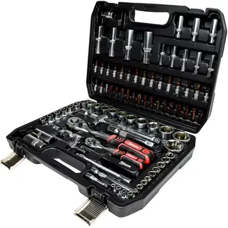 Benson Dopsleutelset 94-delig - 13 mm - 14 mm - 19 mm - 2 x 16 mm - 2 x 21 mm - 32 mm - 8 m - 8 mm - PH1 - PH2 - PH3 - PH4 - PZ1 - PZ2 - PZ3 - PZ4