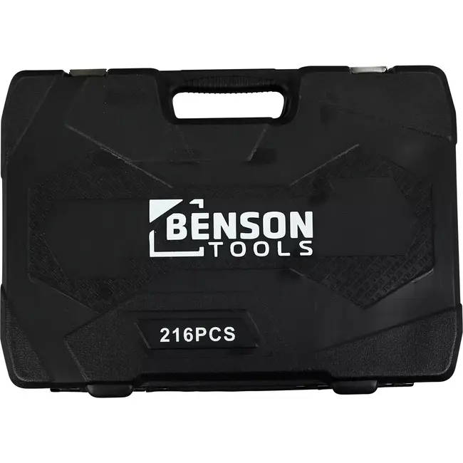 Benson Gereedschapset 216-delig - 10 mm - 100 mm - 14 mm - 19 mm - 21 mm - 4,5 mm - 6,35 mm - 8 x 30 mm - PH1 - PH2 - PH3 - PZ1 - PZ2 - PZ3 - T10 - T15 - T20 - T25 - T27 - T30 - T55 - T60