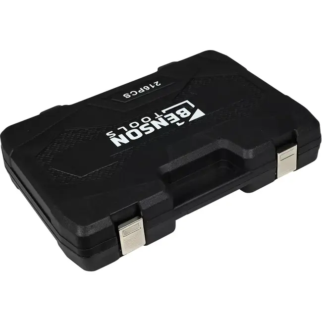 Benson Gereedschapset 216-delig - 10 mm - 100 mm - 14 mm - 19 mm - 21 mm - 4,5 mm - 6,35 mm - 8 x 30 mm - PH1 - PH2 - PH3 - PZ1 - PZ2 - PZ3 - T10 - T15 - T20 - T25 - T27 - T30 - T55 - T60