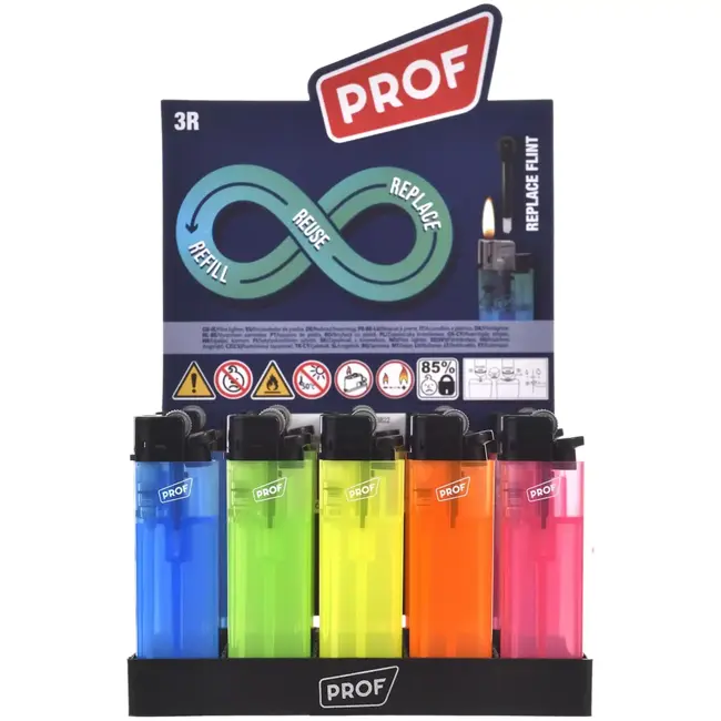 Prof Aansteker translucent navulbaar