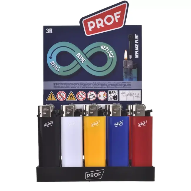 Prof Aansteker classic color navulbaar - 50 stuks