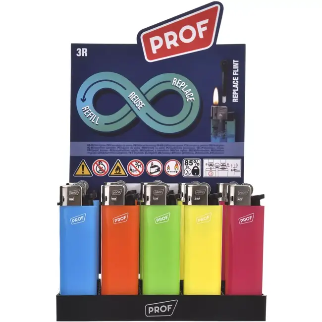 Prof Aansteker trendy color navulbaar