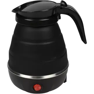 Benson Waterkoker opvouwbaar 600 ml zwart - staal - siliconen + 304 roestvrij staal + plastic - 600 ml - zwart - voor camping