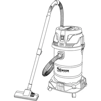 Benson Bouwstofzuiger nat/droog 30 ltr 1400 W