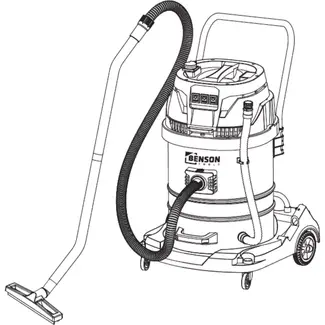 Benson Bouwstofzuiger nat/droog 60 ltr 2000 W