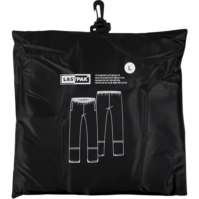 Benson Regenbroek zwart met reflectie maat L - polyester